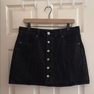 American Eagle Outfitters Black Denim Mini Skirt